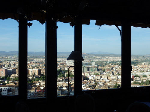 The south facing view over Granada from the Alhambra Palace Hotel.